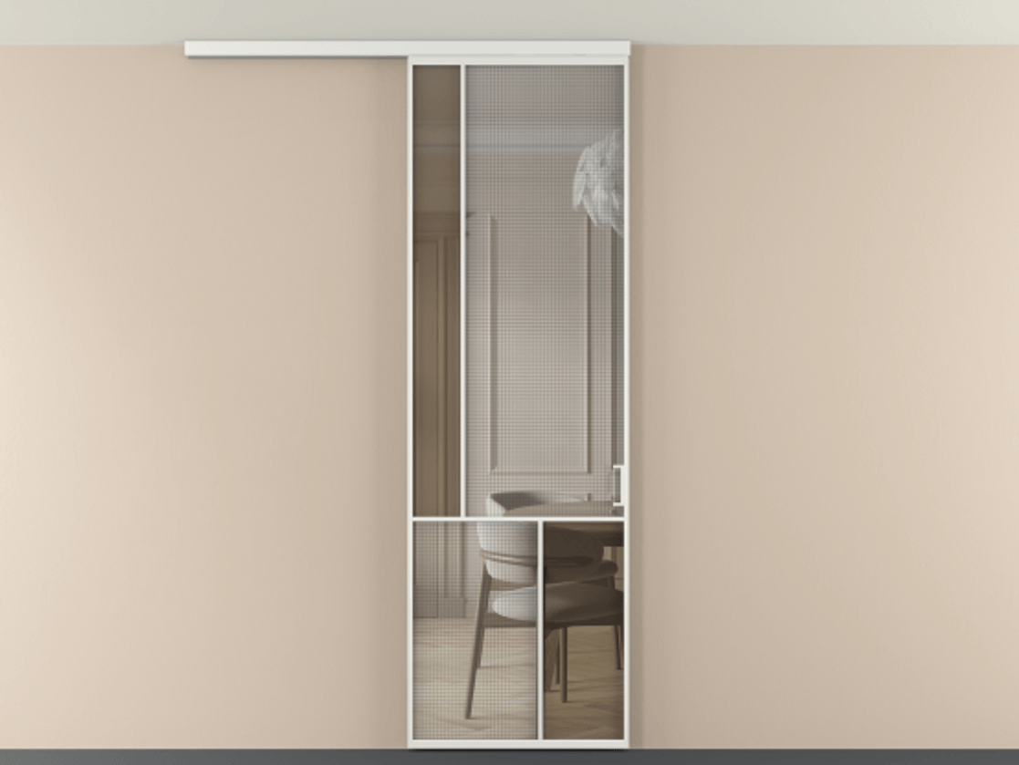 Перегородка Mosaic вдоль стены на потолок одностворчатая #VENDORCODE# #FURNISH# #GLASS# Цена #PRICE# #CURRENCY# | Volhovec
