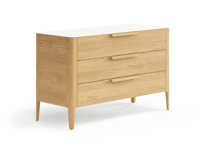 Мебель Комод Пьега 3 ящика. Цвет Дуб пшеничный матовый. Материал Массив дуба матовый. Коллекция Комод Пьега 3 ящика. Картинка.