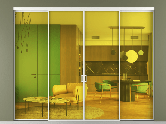 Алюминевая перегородка АЛПР 040.01_АБЛ_ПРОЗ ЖЕЛ_new. Цвет Алюминий белоснежный. Материал Алюминий в эмали. Коллекция Перегородка Формато внутри проёма 4 створки. Фото. Алюминевая перегородка АЛПР 040.01_АБЛ_ПРОЗ ЖЕЛ_new. Цвет Алюминий белоснежный. Материал Алюминий в эмали. Коллекция Перегородка Формато внутри проёма 4 створки. Картинка.