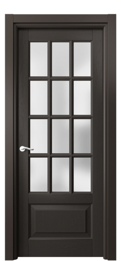 Дверь межкомнатная 0728 ДАН САТ. Цвет Дуб антрацит. Материал Массив дуба эмаль. Коллекция Лигнум. Картинка.