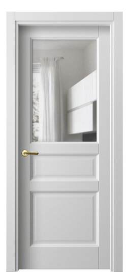Межкомнатная дверь 1432 МБЛ Прозрачное стекло. Цвет Матовый белоснежный. Материал Гладкая эмаль. Коллекция Galant. Фото. Дверь межкомнатная 1432 МБЛ Прозрачное стекло. Цвет Матовый белоснежный. Материал Гладкая эмаль. Коллекция Galant. Картинка.