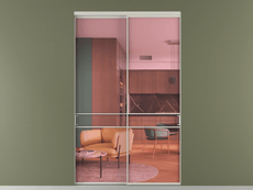 Перегородка Формато внутри проёма 2 створки