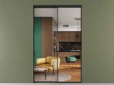 Перегородка Формато внутри проёма 2 створки