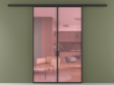 Перегородка Формато вдоль стены 2 створки