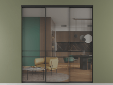 Перегородка Формато внутри проёма 3 створки